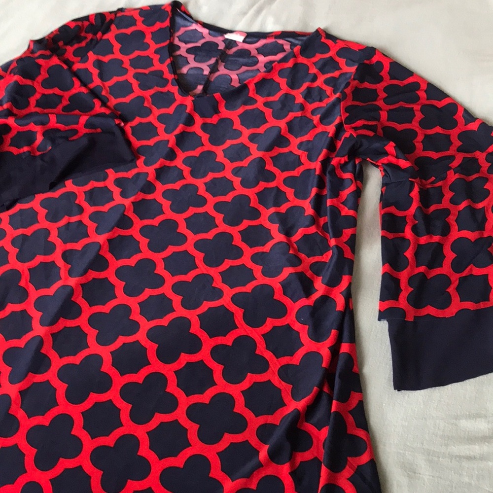 Flirty Pink brand,2X, red/navy tunic